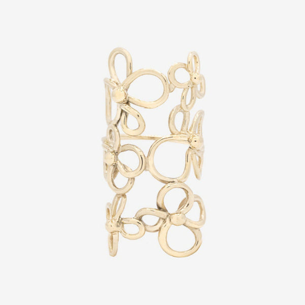 Anello con mazzo di fiori in oro 18 carati