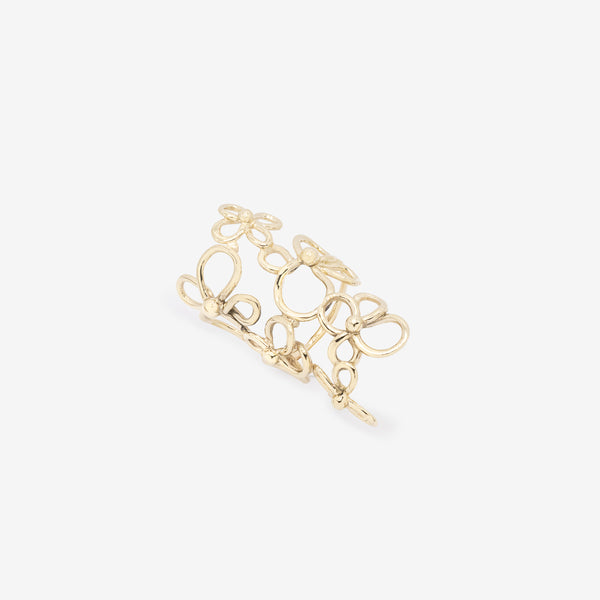 Anello con mazzo di fiori in oro 18 carati