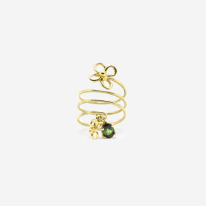 Anello a spirale con ciondolo