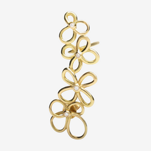 Bracciale a forma di mazzo di fiori con diamanti