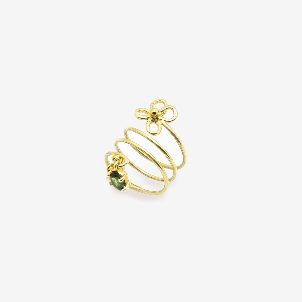Anello a spirale con ciondolo