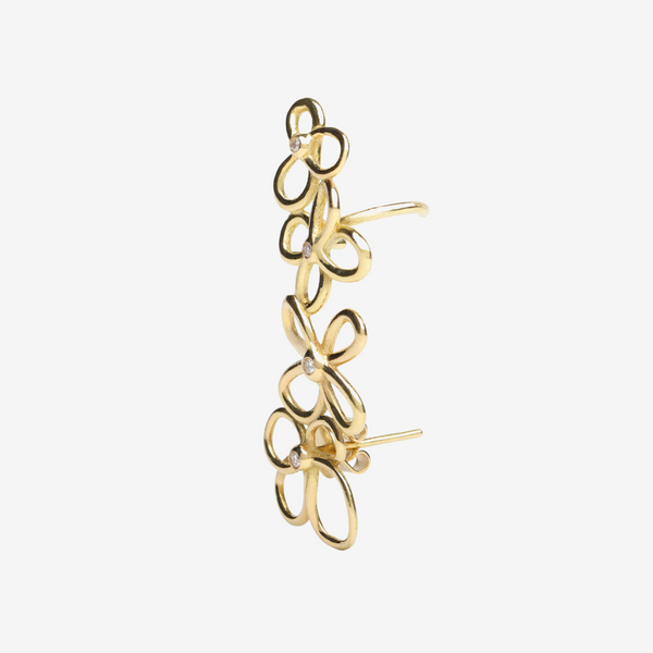 Bracciale a forma di mazzo di fiori con diamanti