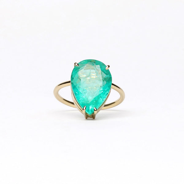 Emerald Drop Ring
