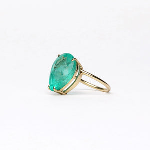 Emerald Drop Ring