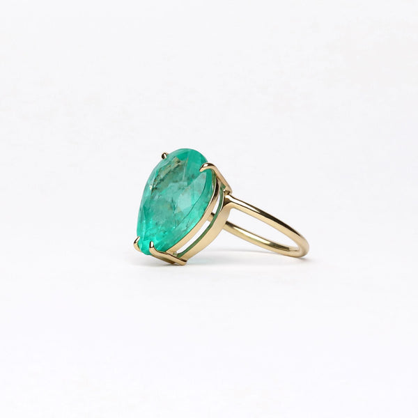 Emerald Drop Ring