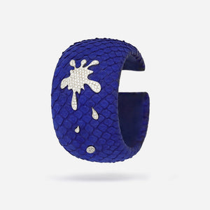Splash Bracelet Suede Crocodile Leather