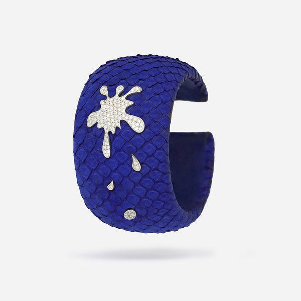 Splash Bracelet Suede Crocodile Leather