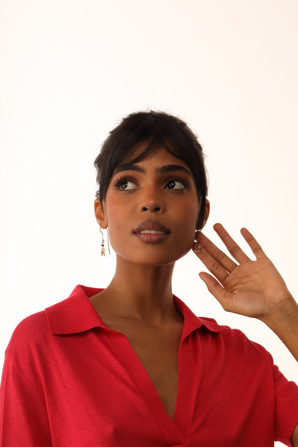 Bloomy Flower charm Earrings