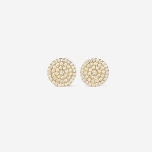 White Diamond Pavé Stud Earrings