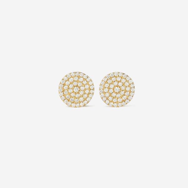 White Diamond Pavé Stud Earrings