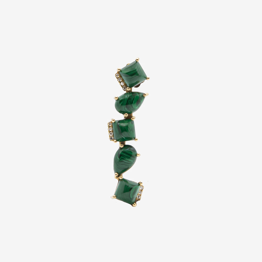 Orecchini pazzi in malachite