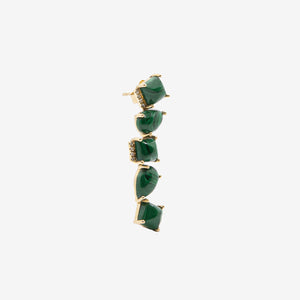 Orecchini pazzi in malachite