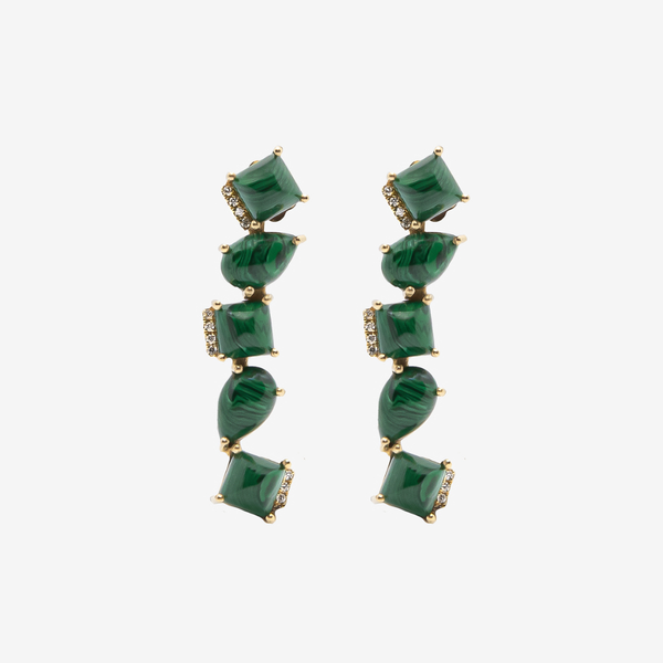 Malachite Crazy Earrings