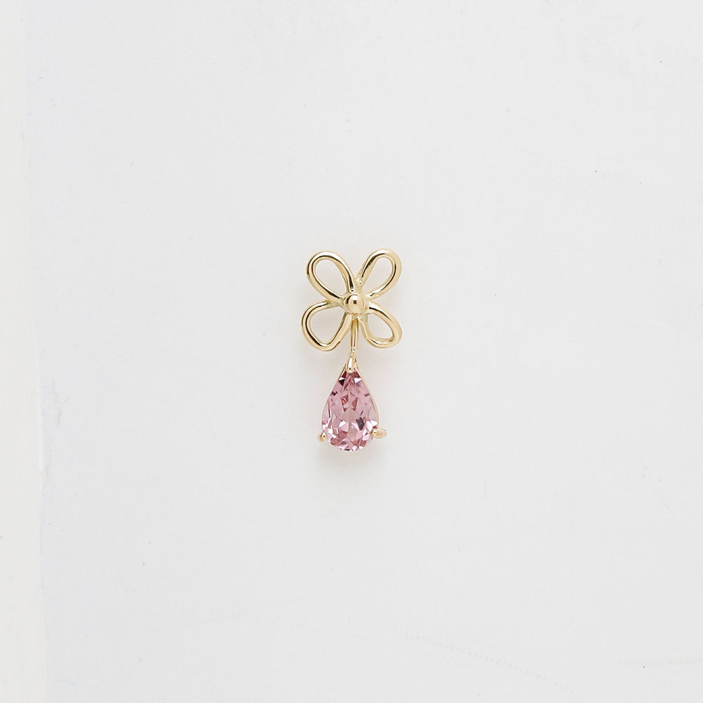 Lobo di fiore con goccia rosa 