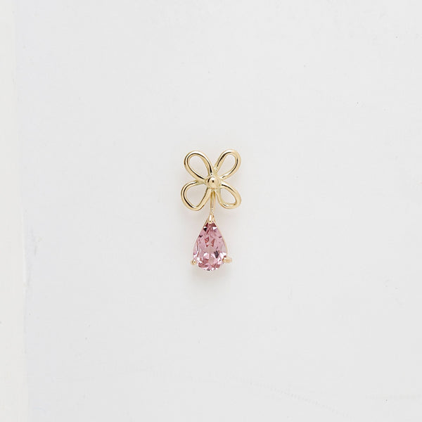 Lobo di fiore con goccia rosa 