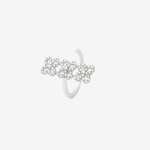 Anello aperto con fiori 