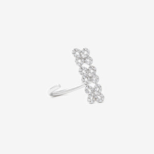 Anello aperto con fiori 