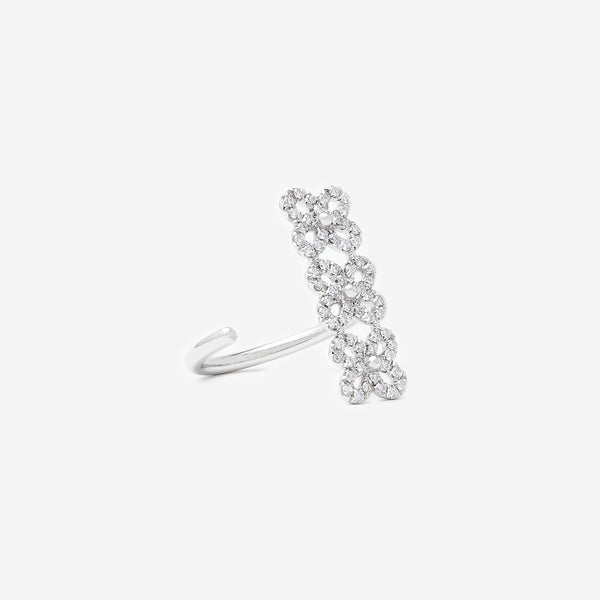 Anello aperto con fiori 