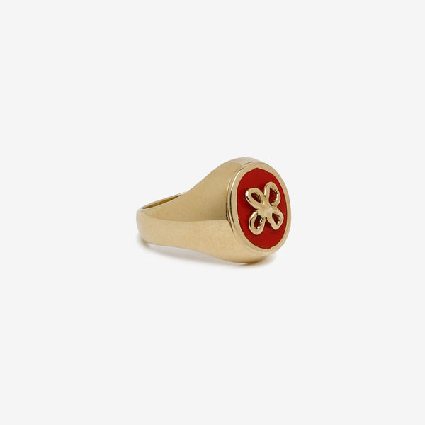 Cavaliere ovale rosso