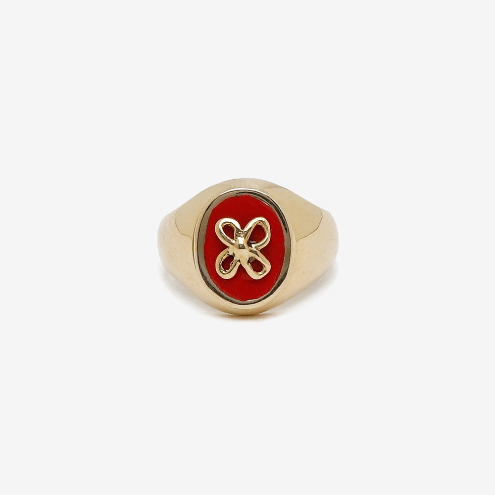 Cavaliere ovale rosso